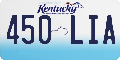 KY license plate 450LIA