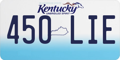 KY license plate 450LIE