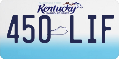 KY license plate 450LIF