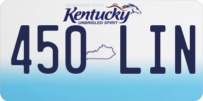 KY license plate 450LIN