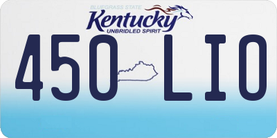 KY license plate 450LIO
