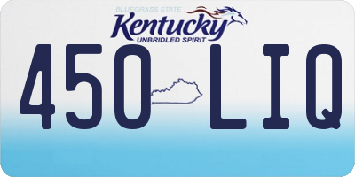 KY license plate 450LIQ