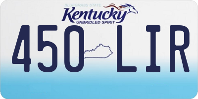 KY license plate 450LIR