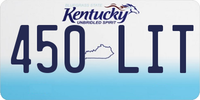 KY license plate 450LIT