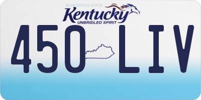 KY license plate 450LIV
