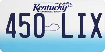 KY license plate 450LIX