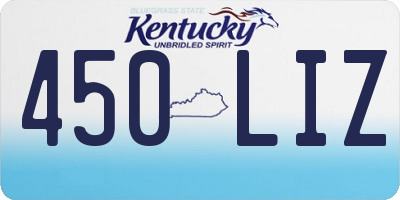 KY license plate 450LIZ