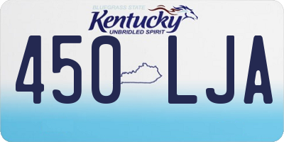 KY license plate 450LJA