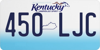 KY license plate 450LJC