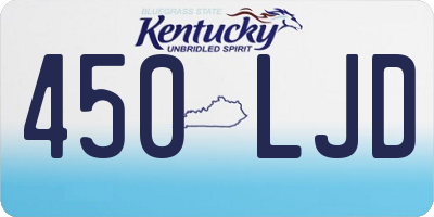 KY license plate 450LJD