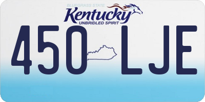 KY license plate 450LJE