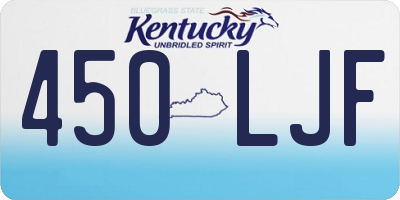 KY license plate 450LJF