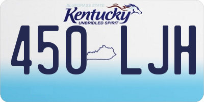 KY license plate 450LJH