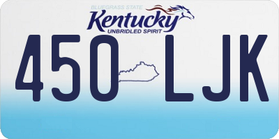 KY license plate 450LJK