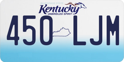 KY license plate 450LJM