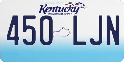 KY license plate 450LJN