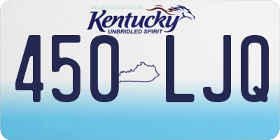 KY license plate 450LJQ
