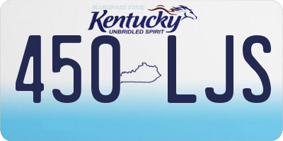 KY license plate 450LJS