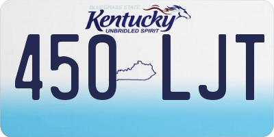 KY license plate 450LJT