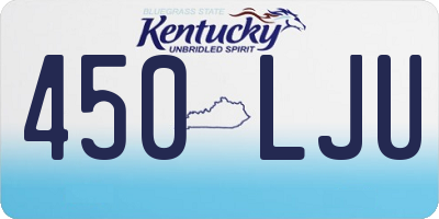 KY license plate 450LJU