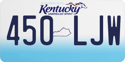 KY license plate 450LJW