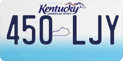 KY license plate 450LJY
