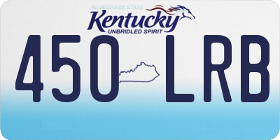 KY license plate 450LRB
