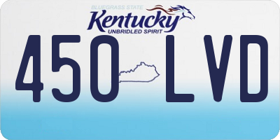 KY license plate 450LVD
