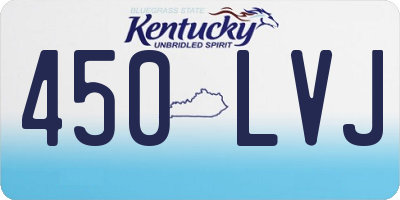 KY license plate 450LVJ