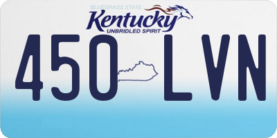 KY license plate 450LVN