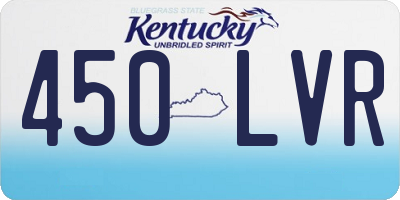 KY license plate 450LVR