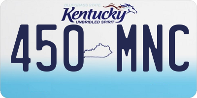 KY license plate 450MNC