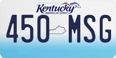 KY license plate 450MSG
