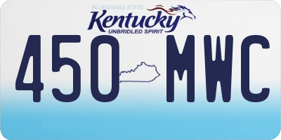 KY license plate 450MWC