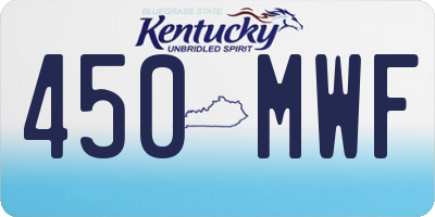 KY license plate 450MWF
