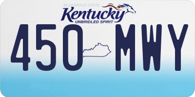 KY license plate 450MWY