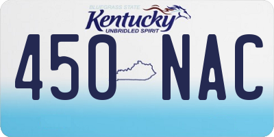 KY license plate 450NAC