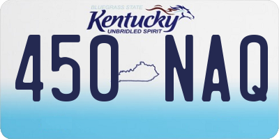 KY license plate 450NAQ