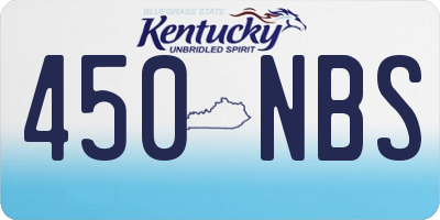 KY license plate 450NBS