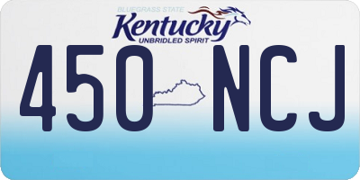 KY license plate 450NCJ