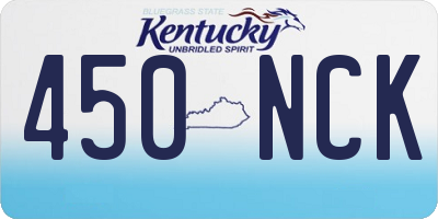 KY license plate 450NCK