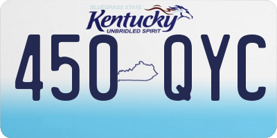 KY license plate 450QYC
