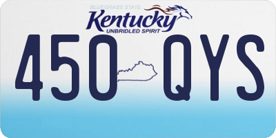 KY license plate 450QYS