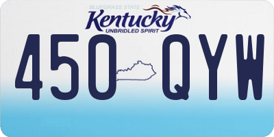 KY license plate 450QYW