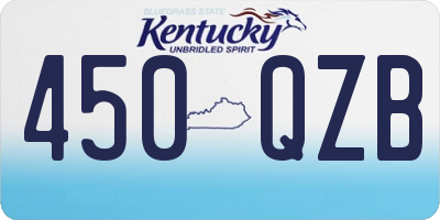 KY license plate 450QZB