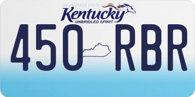 KY license plate 450RBR