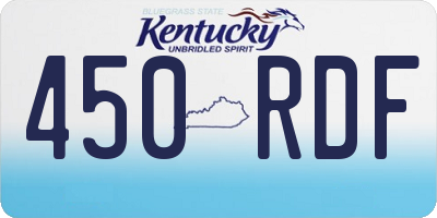 KY license plate 450RDF