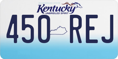 KY license plate 450REJ