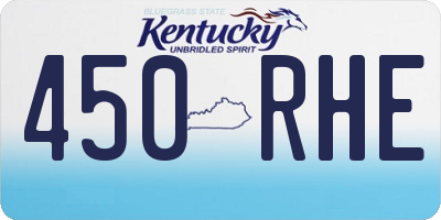 KY license plate 450RHE