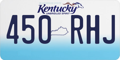 KY license plate 450RHJ